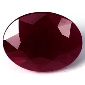 Rubin 3,73 ct, czerwony, szlif owalny