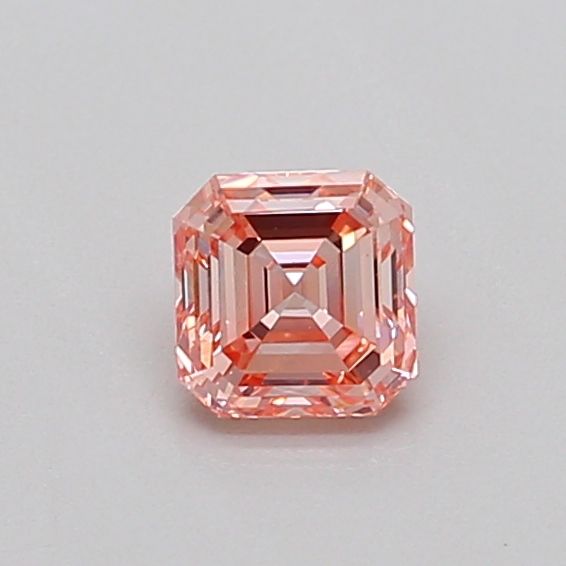 0.38 CT Fancy Intense Orange ASSCHER