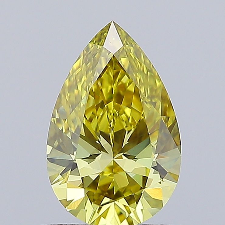 0.91 CT Fancy Intense Yellow PEAR