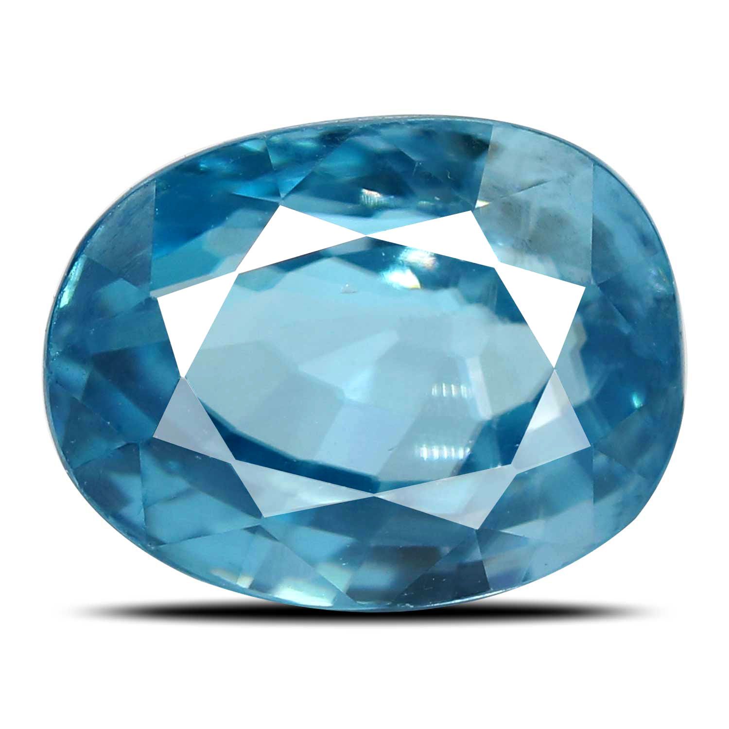 ZIRCON FACETED 4.43ct BLUE MI CAMBODIA NONE