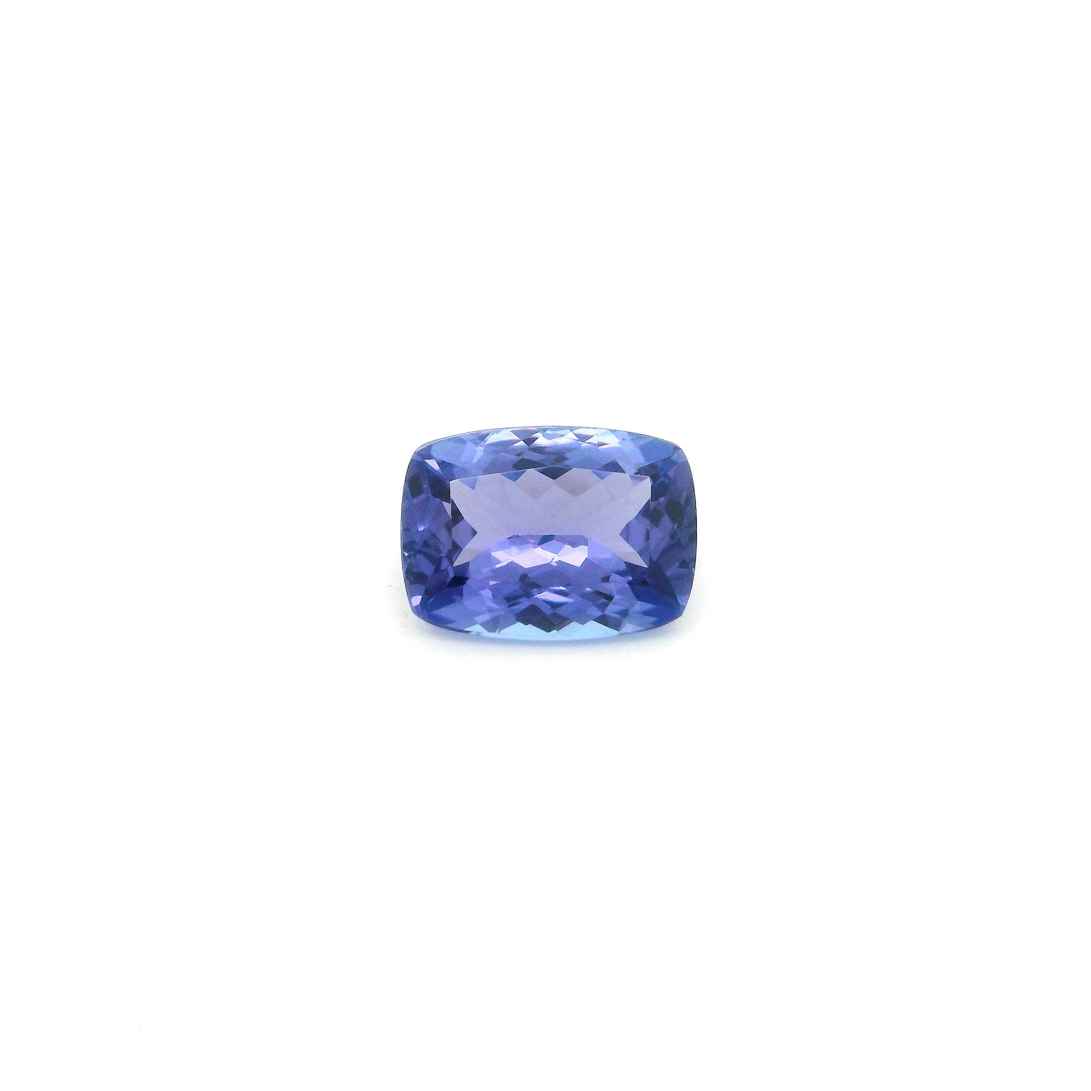 Tanzanit 1,48 ct, niebieski, szlif cushion