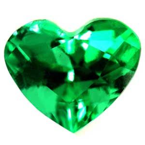 Szmaragd 1,14 ct, zielony, szlif serce