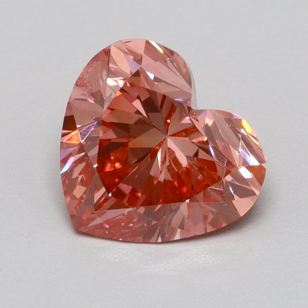 0.61 CT Fancy Vivid Pink HEART