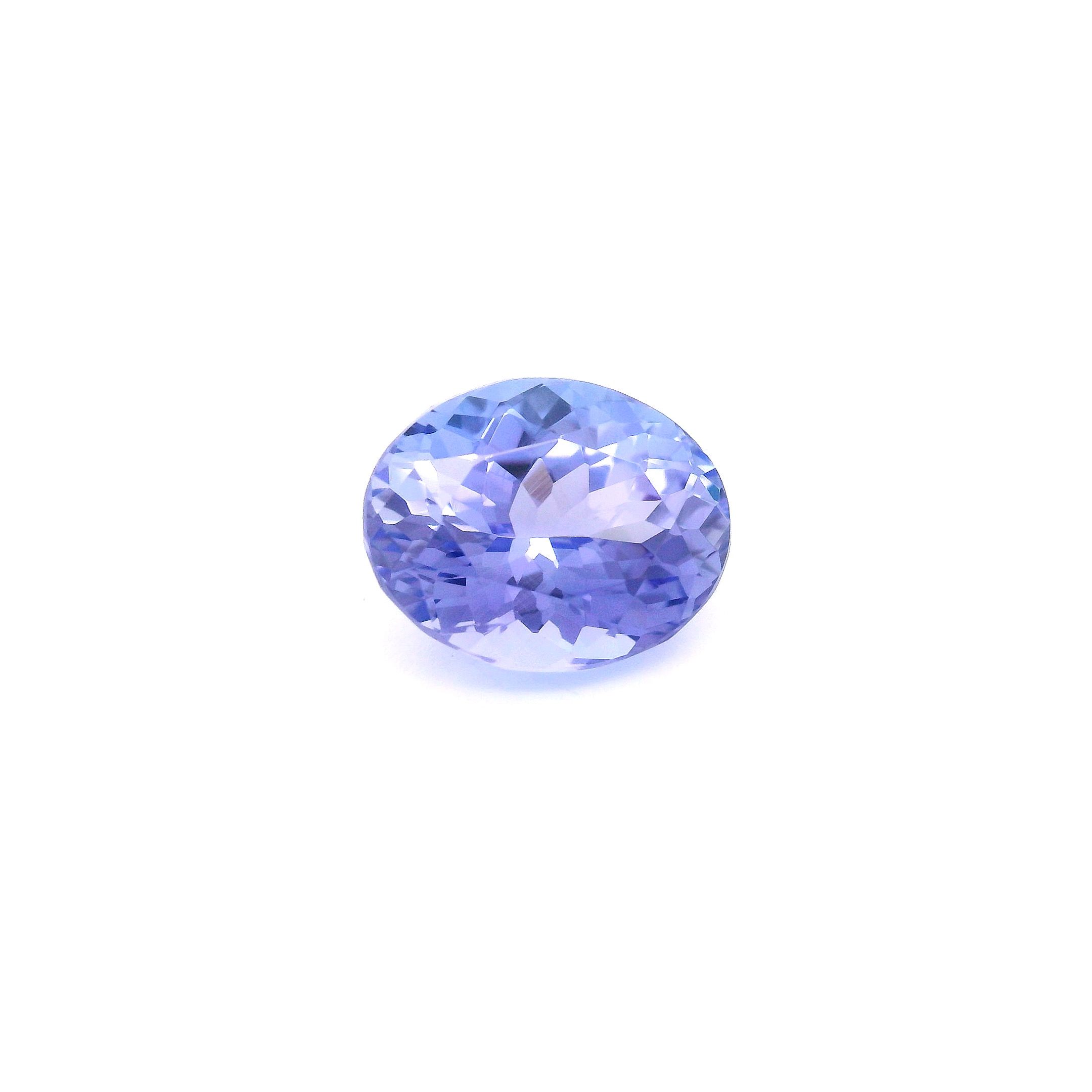 Tanzanit 3,02 ct, niebieski, szlif owalny