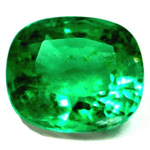 Szmaragd 1,01 ct, zielony, szlif cushion