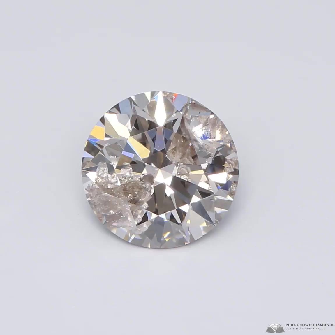 round 1.11 Carat K FAINT BROWN