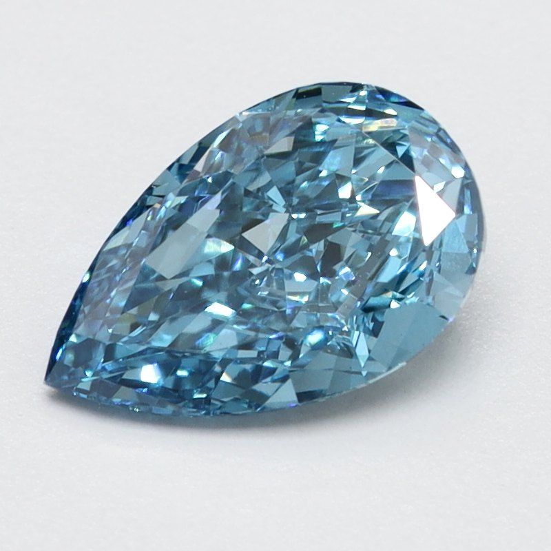 0.59 CT Fancy Vivid Blue PEAR