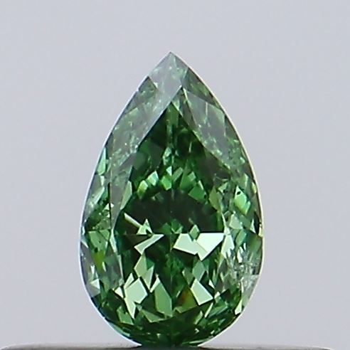 0.21 CT Fancy Vivid Green PEAR