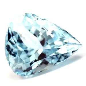 Akwamaryn 7,44 ct, niebieski, szlif gruszka