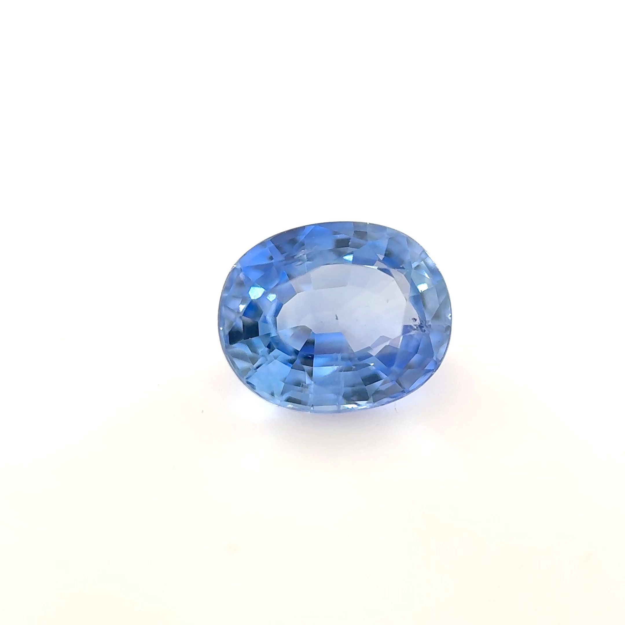 Szafir 1,02 ct, niebieski, szlif owalny