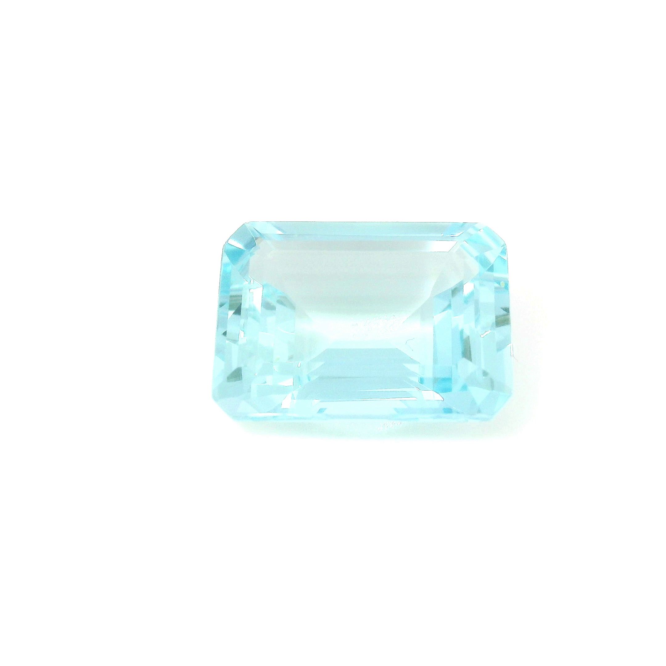 Akwamaryn 9,59 ct, niebieski, szlif szmaragdowy