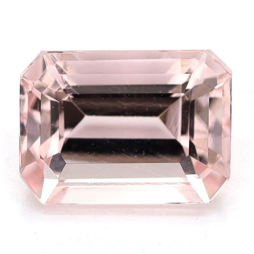 Morganit 1,15 ct, różowy, szlif szmaragdowy