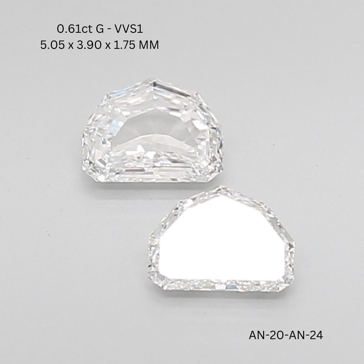 Prírodný diamant half moon,...