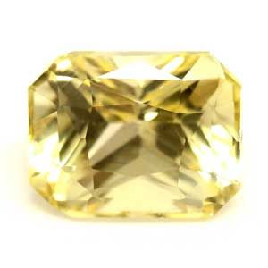Szafir 2,32 ct, żółty, szlif szmaragdowy