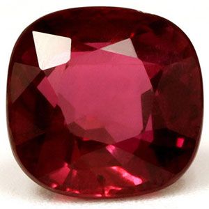 Rubin 2,09 ct, czerwony, szlif cushion