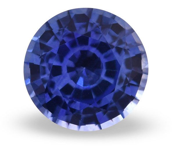 Szafir 1,02 ct, niebieski, szlif okrągły