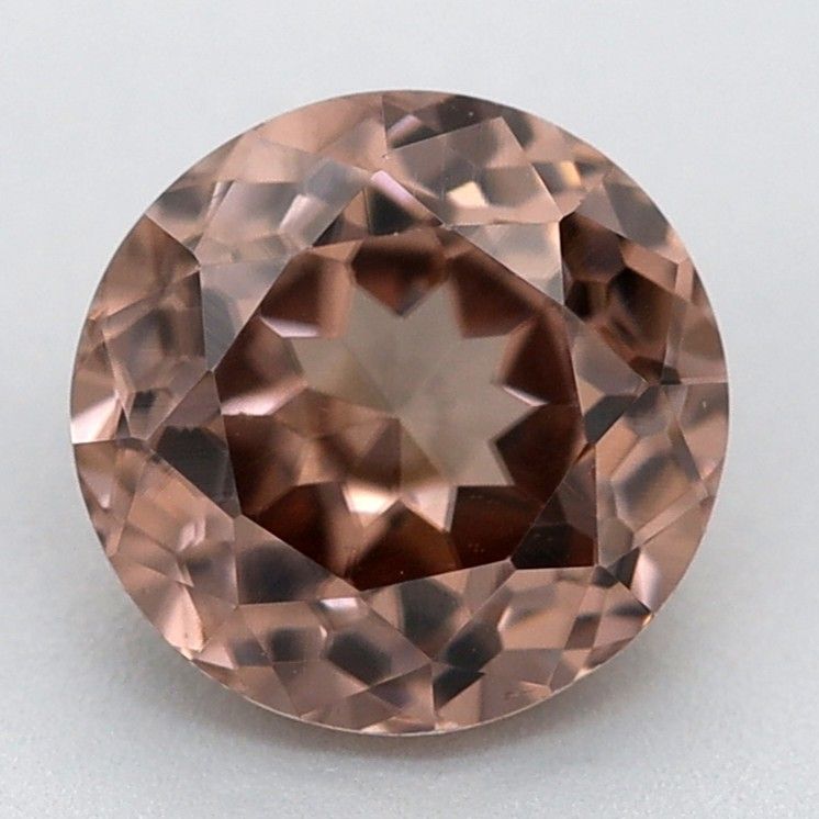 Cyrkon 1,27 ct, brązowy, szlif okrągły