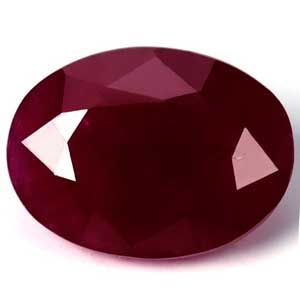 Rubin 5,56 ct, czerwony, szlif owalny