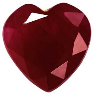 Rubin 2,92 ct, czerwony, szlif serce