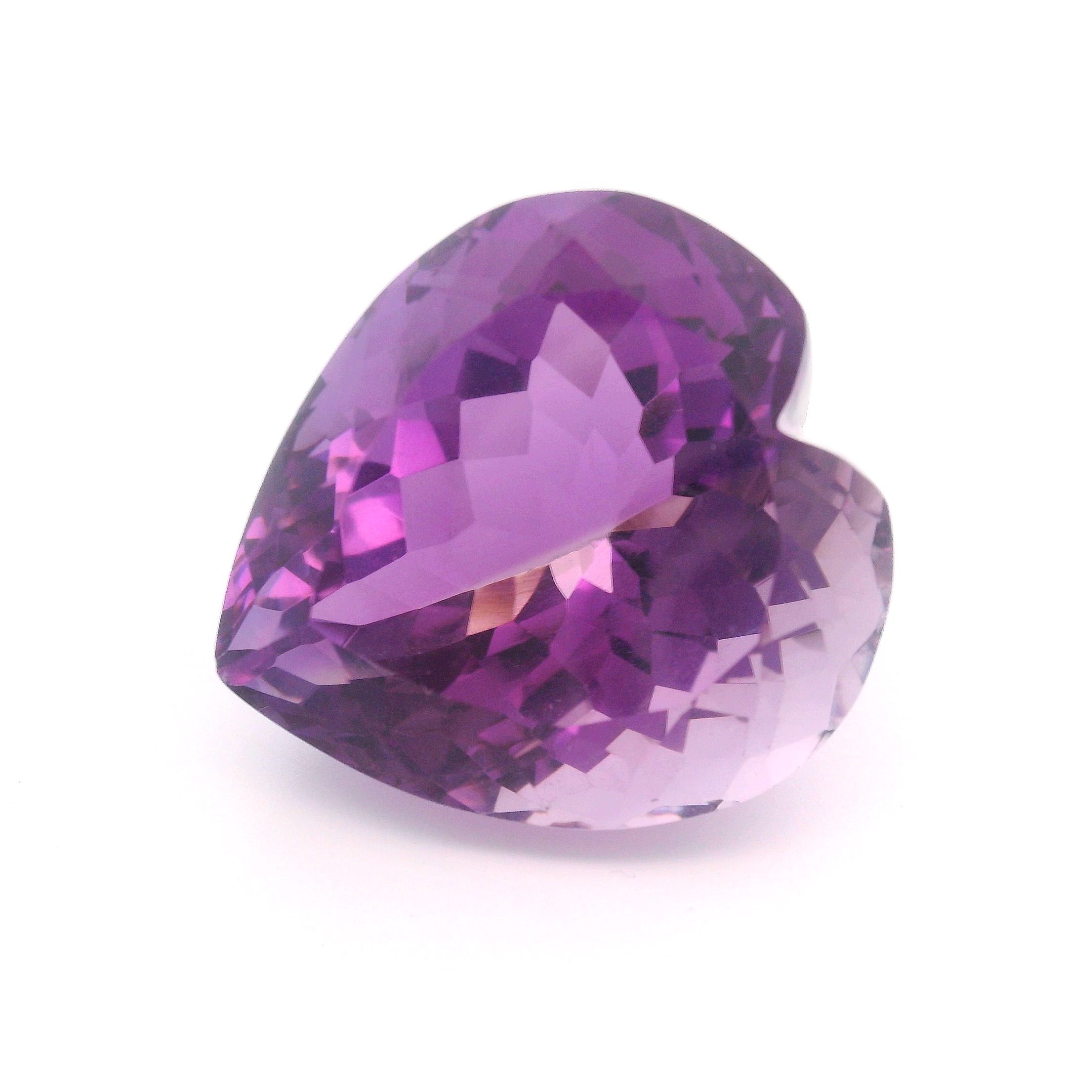 Ametyst 59,55 ct, purpurowy, szlif serce