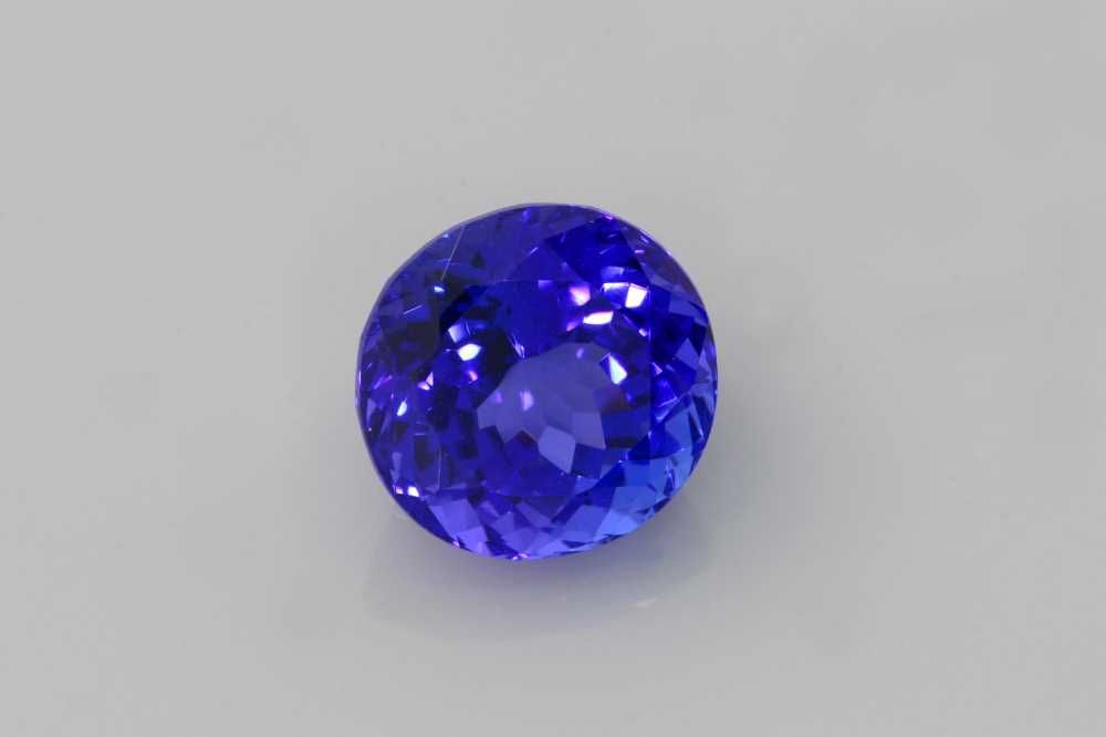 Tanzanit 6,59 ct, niebieski, szlif okrągły