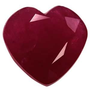 Rubin 4,11 ct, czerwony, szlif serce