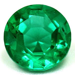 Szmaragd 1,55 ct, zielony, szlif okrągły