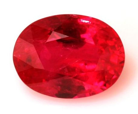 Rubin 1,41 ct, czerwony, szlif owalny