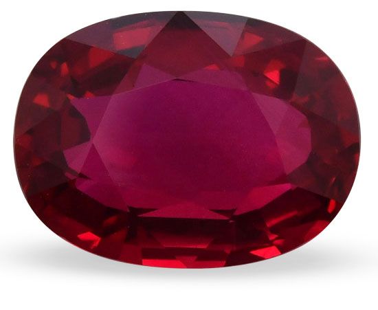 Rubin 4,04 ct, czerwony, szlif owalny