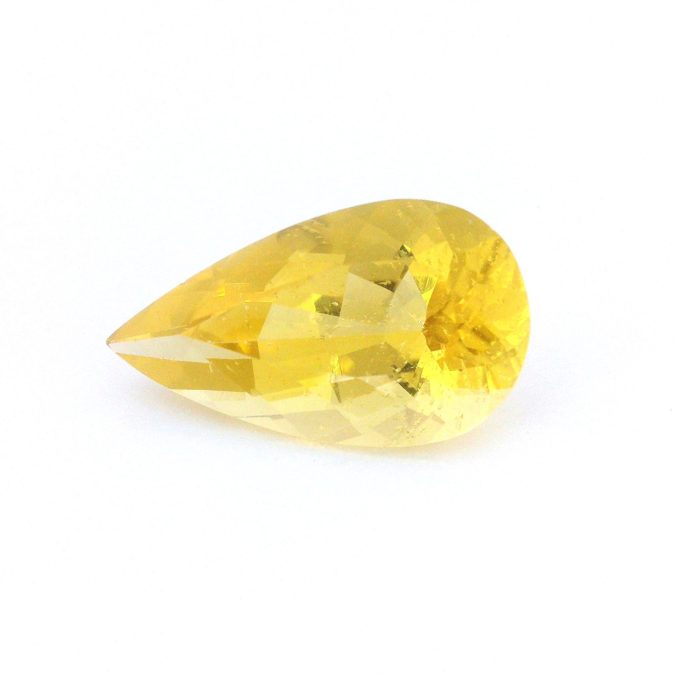 Heliodor 4,17 ct, żółty, szlif gruszka