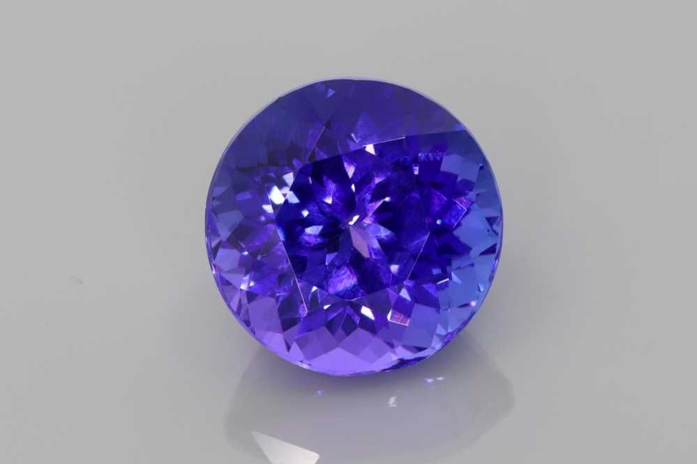 Tanzanit 5,72 ct, niebieski, szlif okrągły