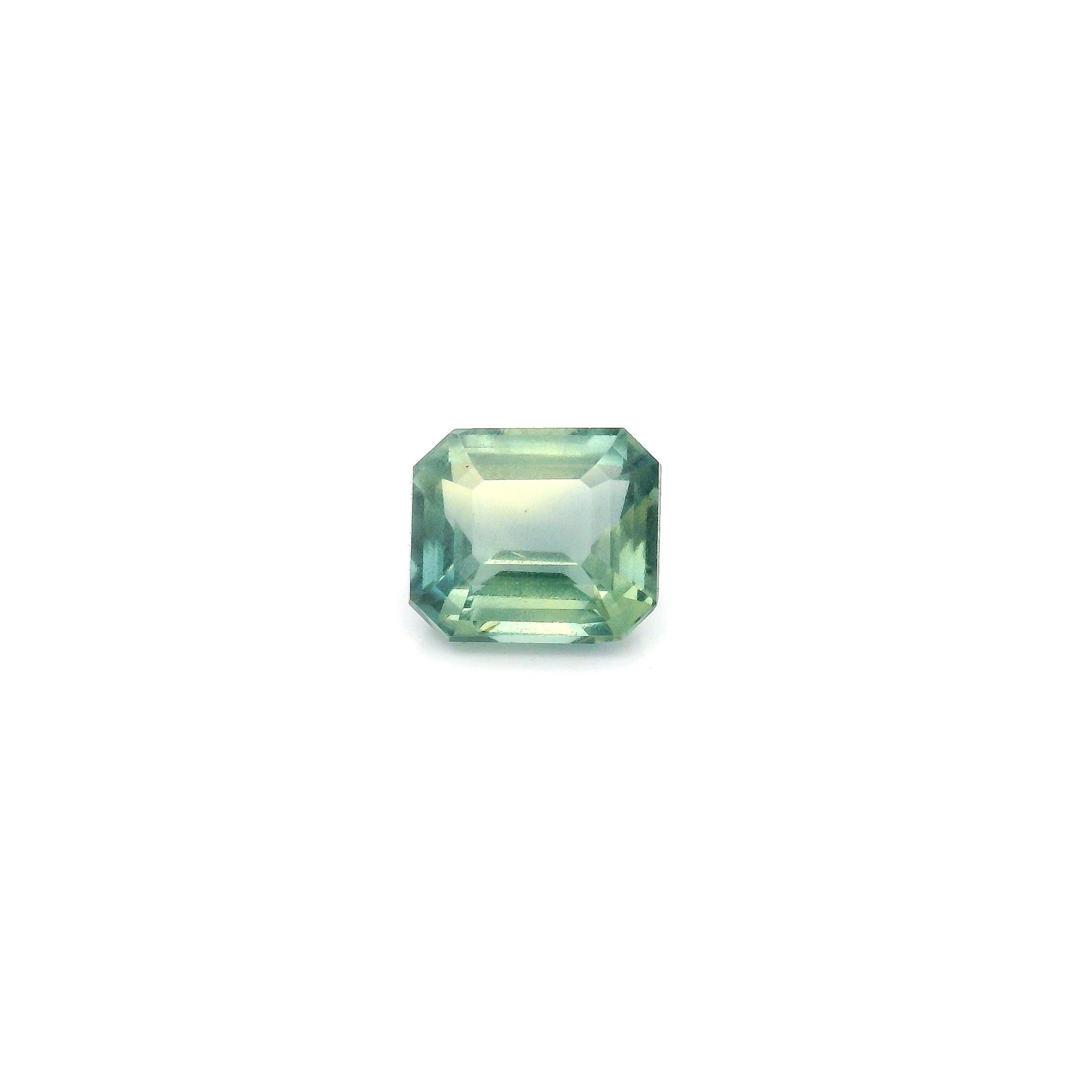 Szafir 1,06 ct, zielony, szlif ośmiokątny
