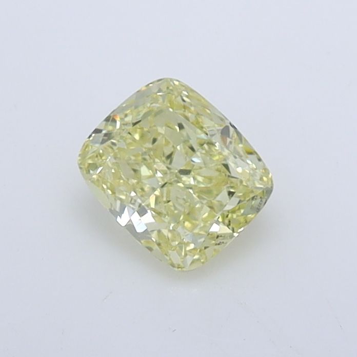 0.51 CT Fancy Intense Yellow CUSHION BRILLIANT