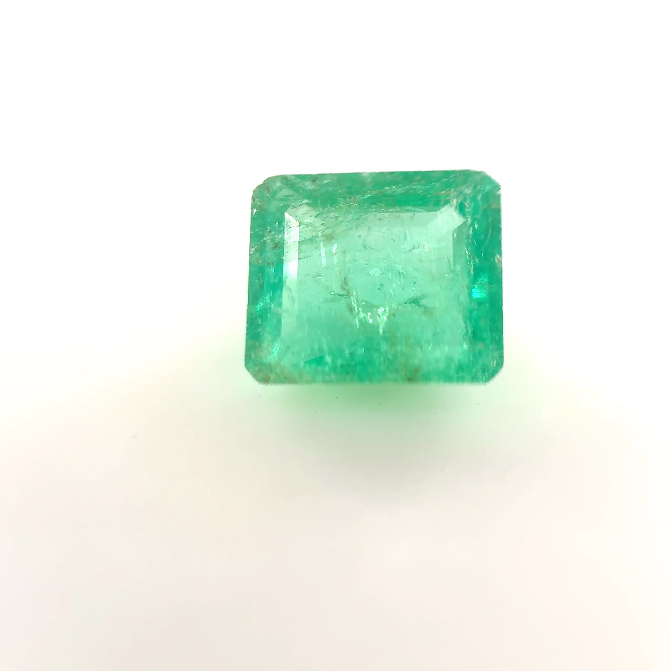 Szmaragd 1,93 ct, zielony, szlif szmaragdowy