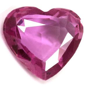 Szafir 1,96 ct, różowy, szlif serce