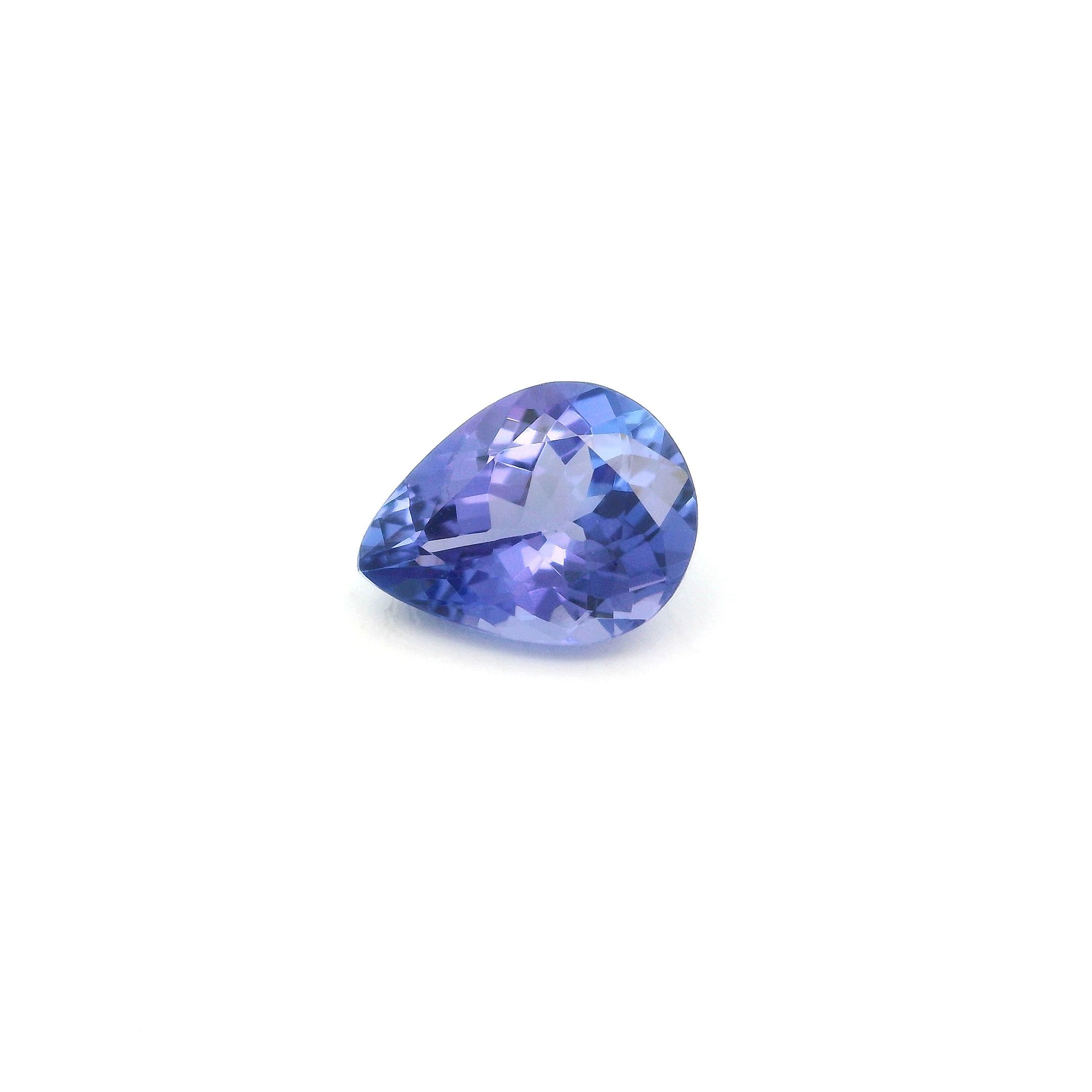 Tanzanit 1,20 ct, niebieski, szlif gruszka