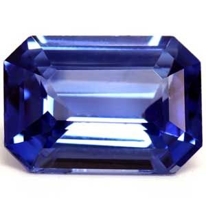 Szafir 1,05 ct, niebieski, szlif szmaragdowy
