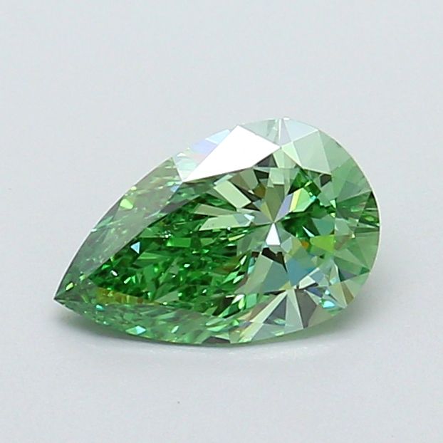 1.0 CT Fancy Vivid Green PEAR