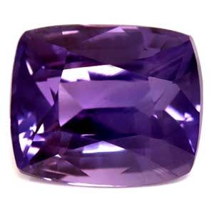 Szafir 1,39 ct, purpurowy, szlif cushion