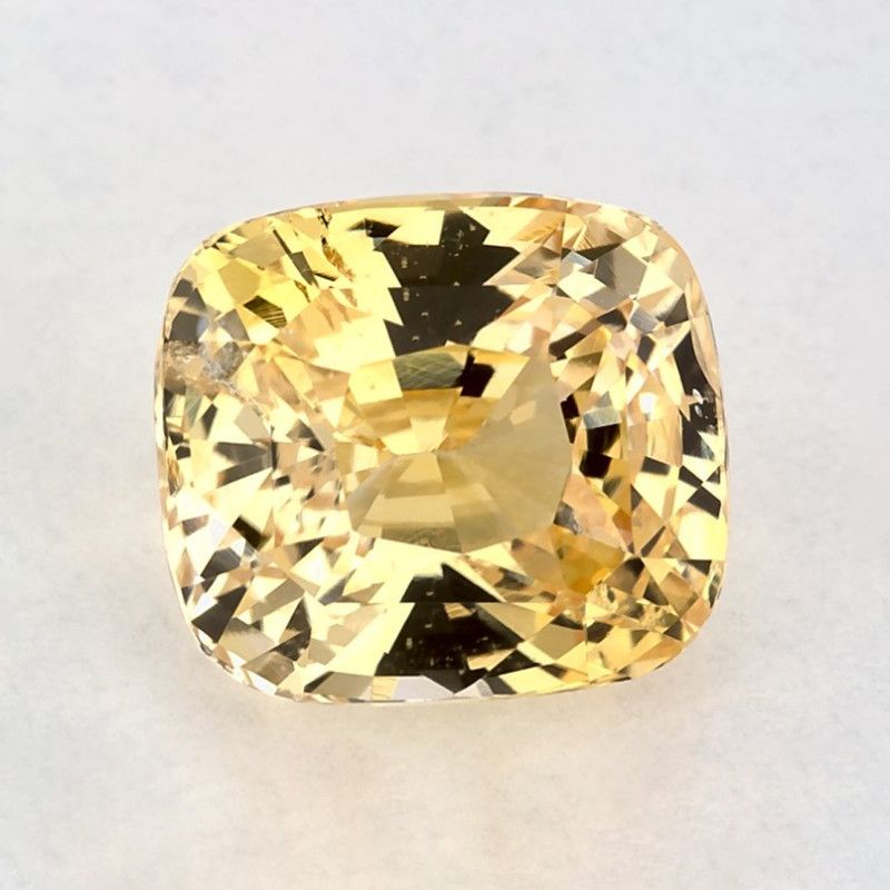 Szafir 5,16 ct, żółty, szlif cushion