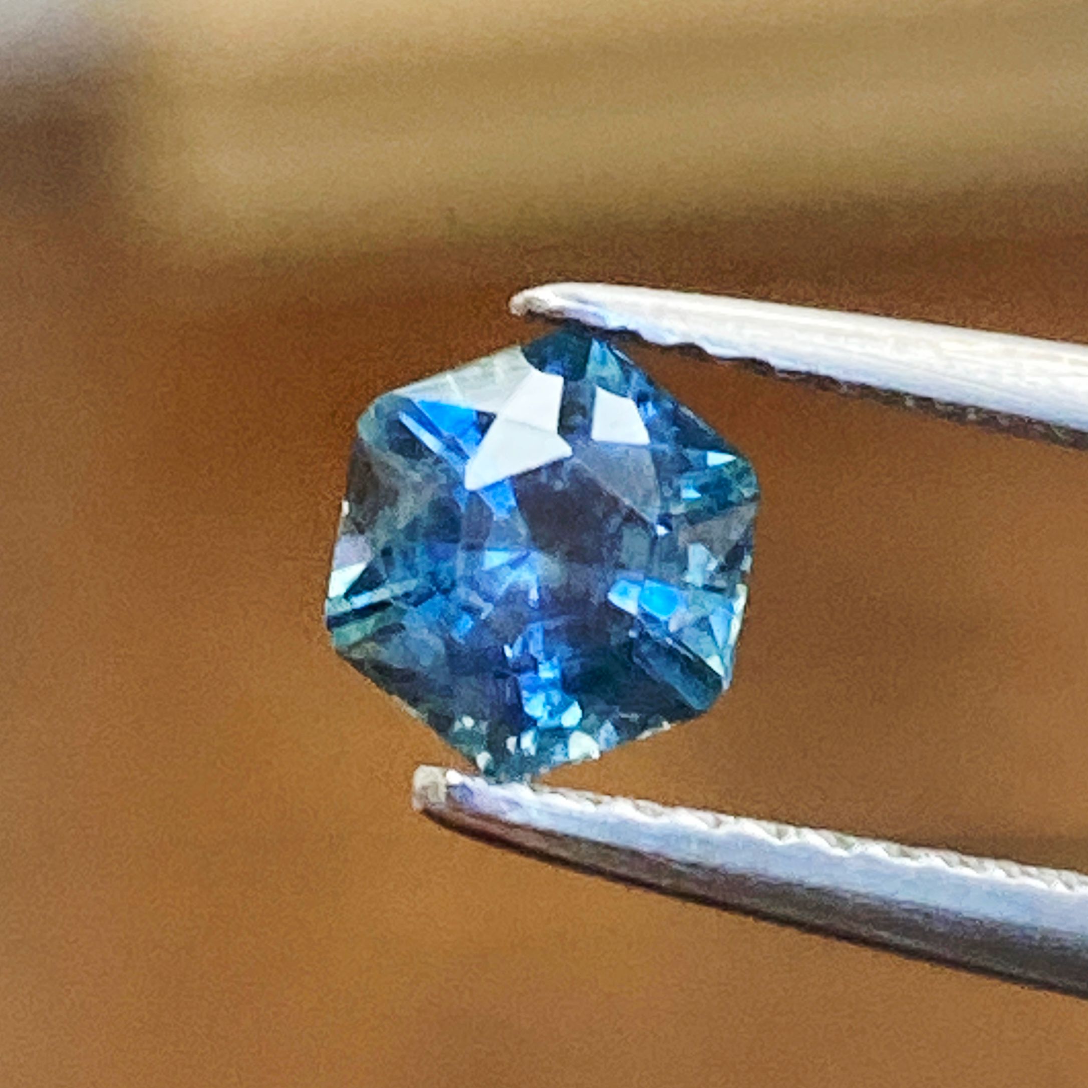 SAPPHIRE FACETED 0.78ct GREEN Blue Green EC UNITEDSTATES HEATED