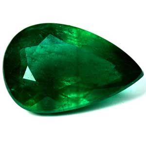 Szmaragd 1,95 ct, zielony, szlif gruszka