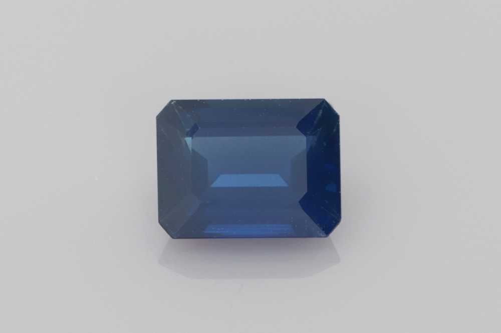 Szafir 2,67 ct, niebieski, szlif szmaragdowy