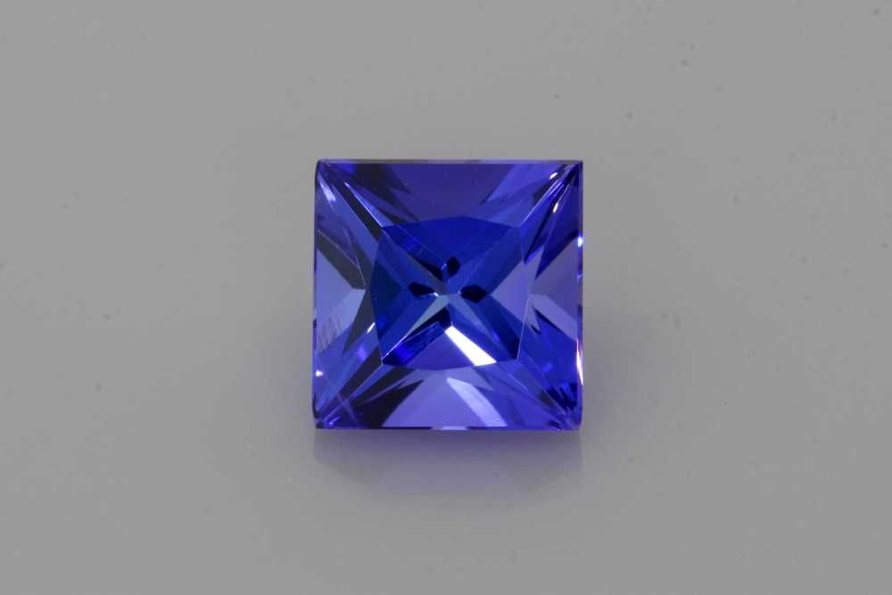 Tanzanit 2,08 ct, niebieski, szlif princess