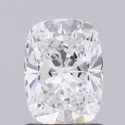 1.05-carat cushion diamond with D color, null cut, and VVS2 clarity.