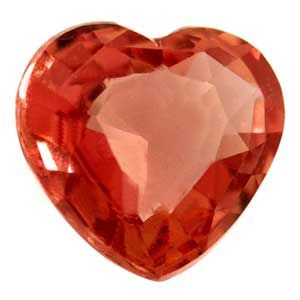 Szafir 1,21 ct, różowy, szlif serce