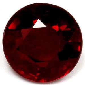Rubin 1,13 ct, czerwony, szlif okrągły
