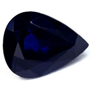 Szafir 2,74 ct, niebieski, szlif gruszka