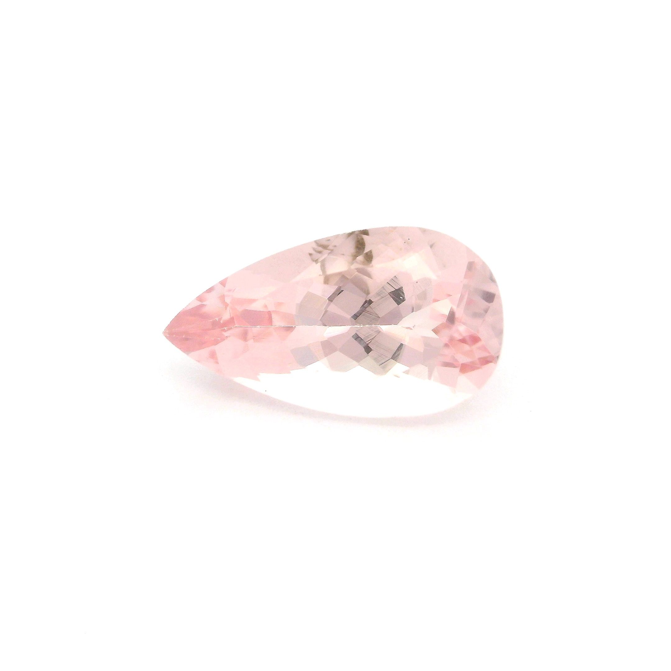 Morganit 2,72 ct, różowy, szlif gruszka