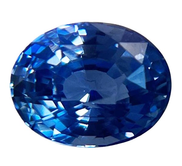 Szafir 3,09 ct, niebieski, szlif owalny